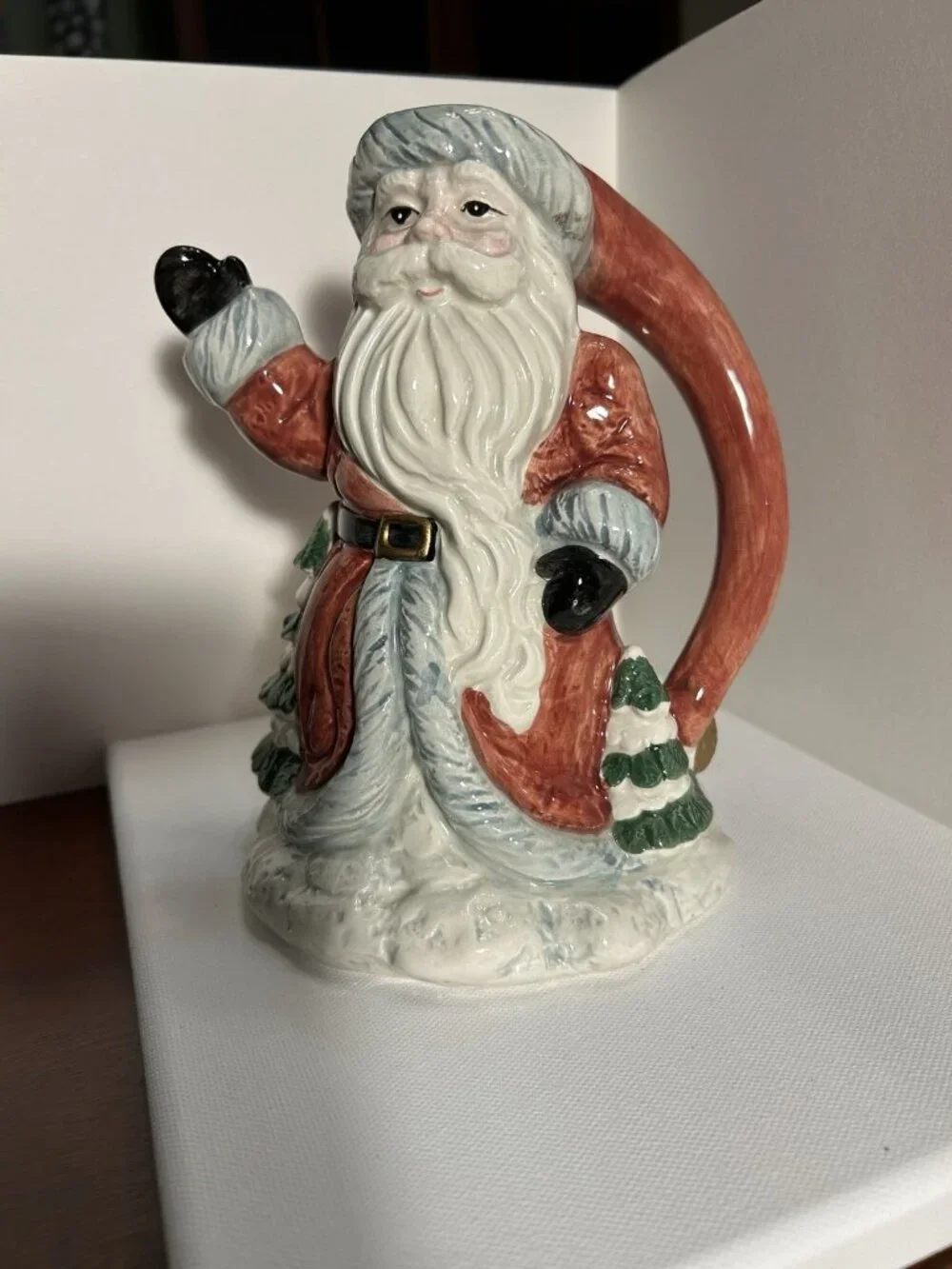 OCI Vintage Santa Candle Holder Christmas Decor Old Fashioned Santa